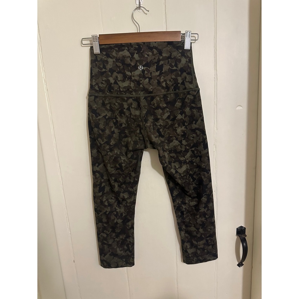 Lululemon Wunder Under Cropped High Rise‎ Mystic Jungle Camo Leggings